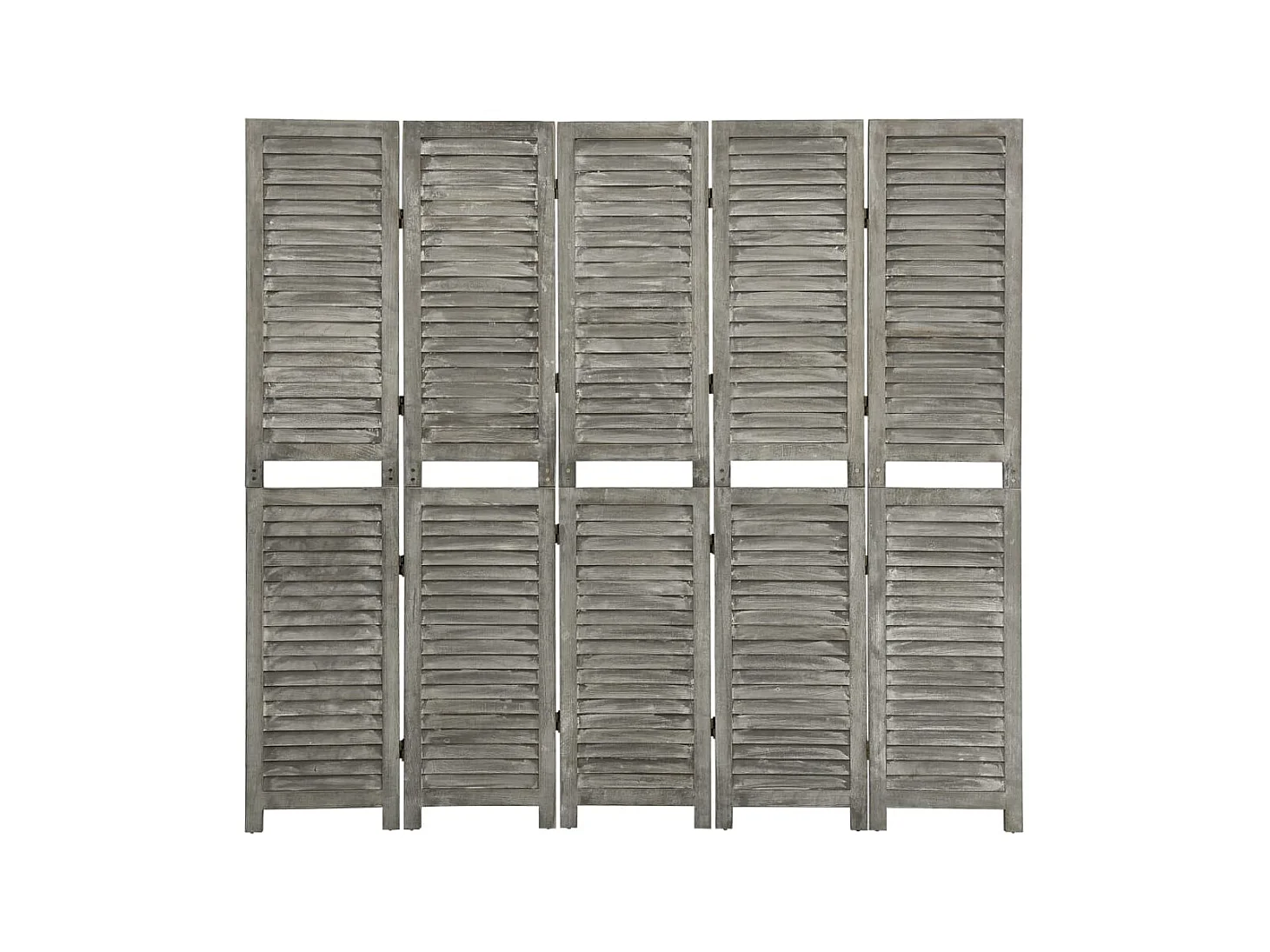 Paravent 5 panneaux Gris 179x166 cm Bois solide WVGQ2541