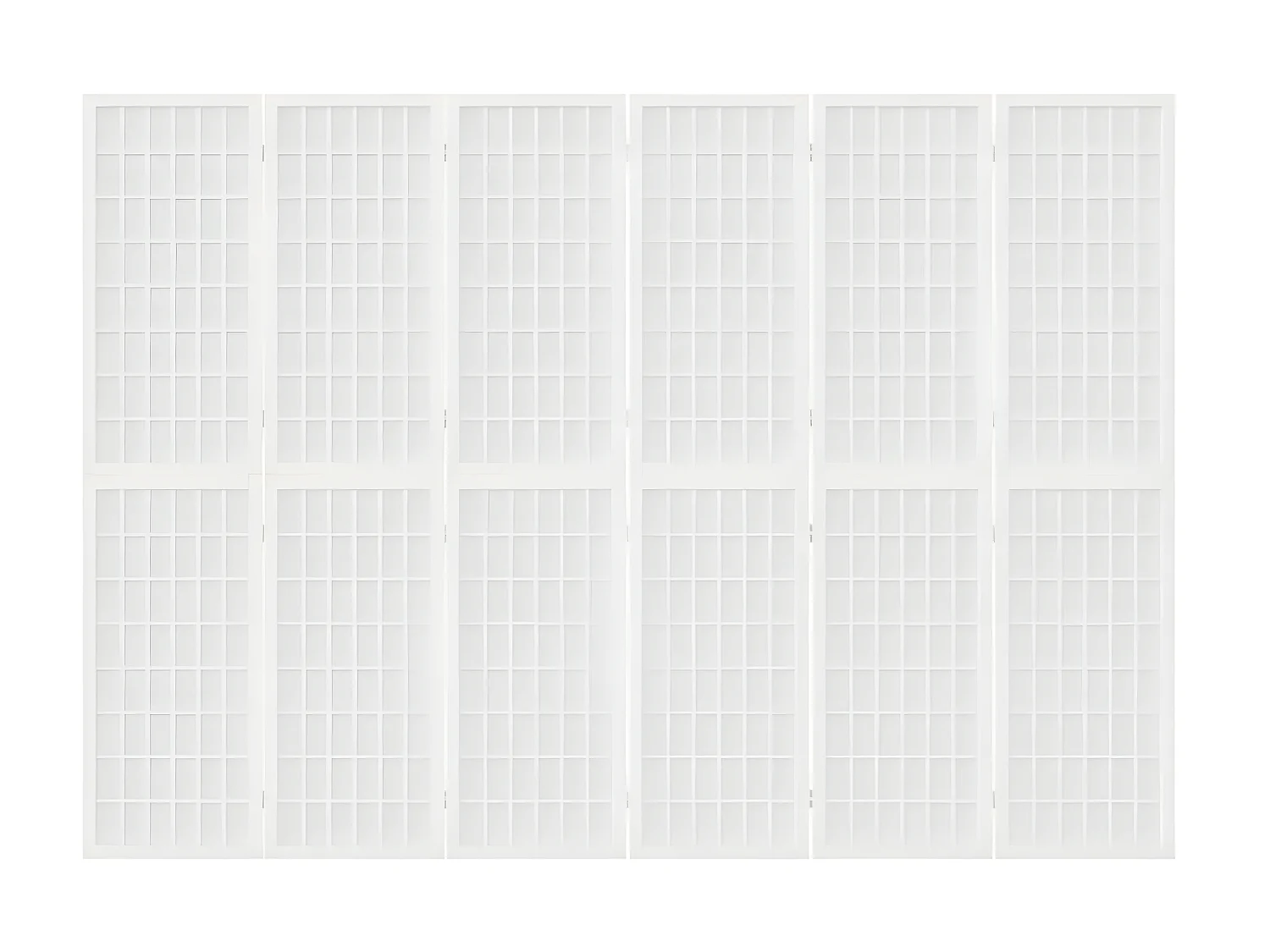 Paravent pliable 6 panneaux 240x170 cm Blanc WVGQ8605