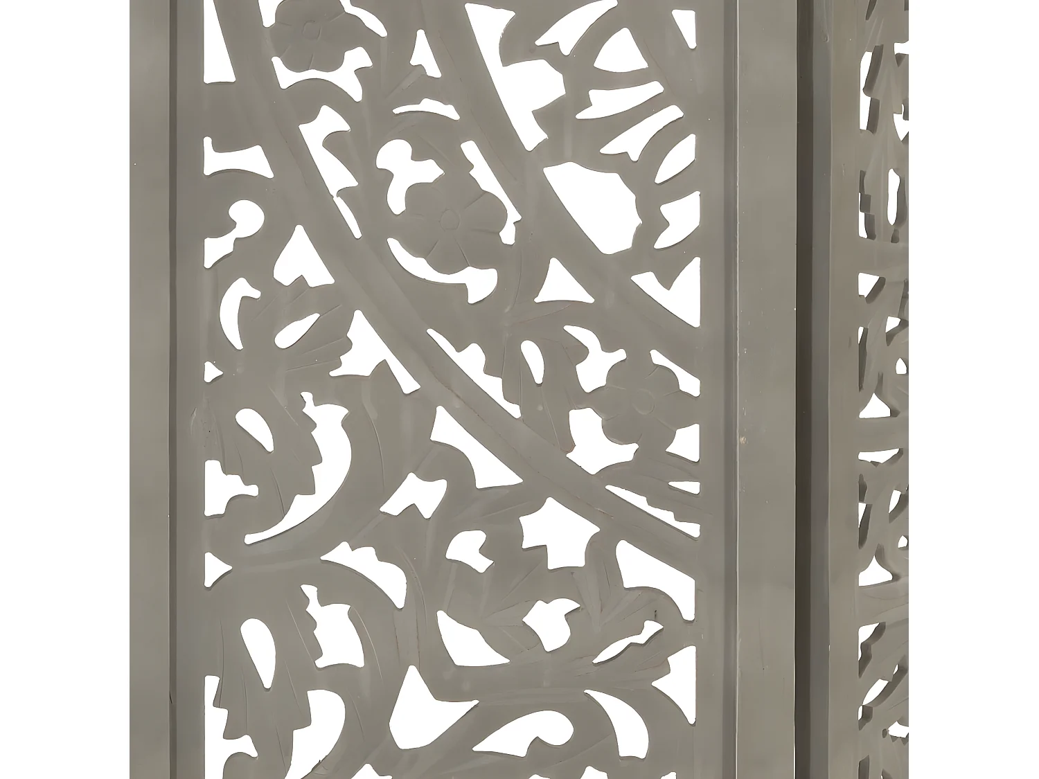 Paravent 3 panneaux Gris 120x165 cm Bois manguier WVGQ3237