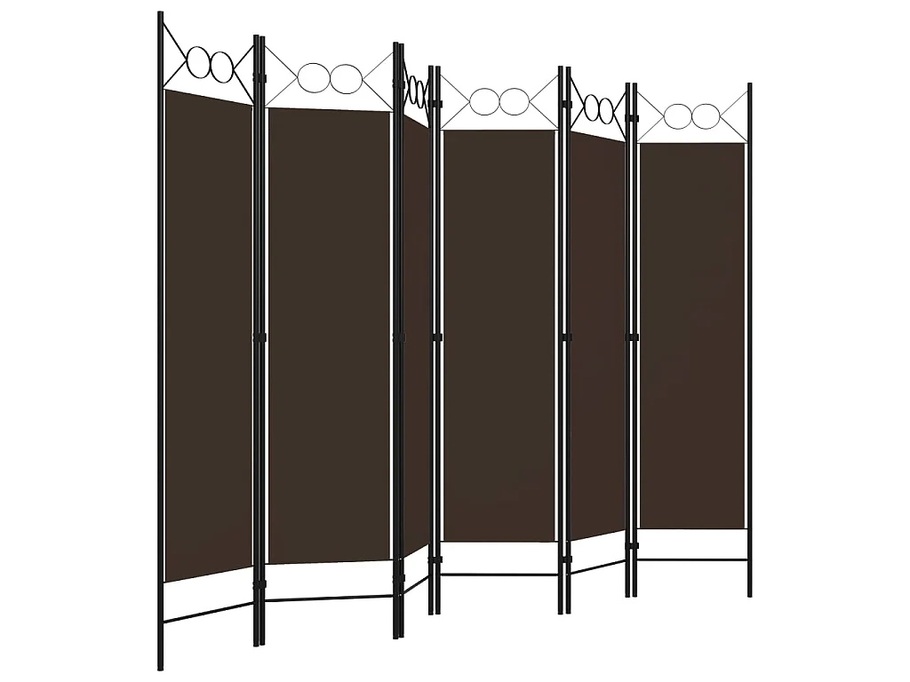 Paravent 6 panneaux Marron 240x180 cm WVGQ7932