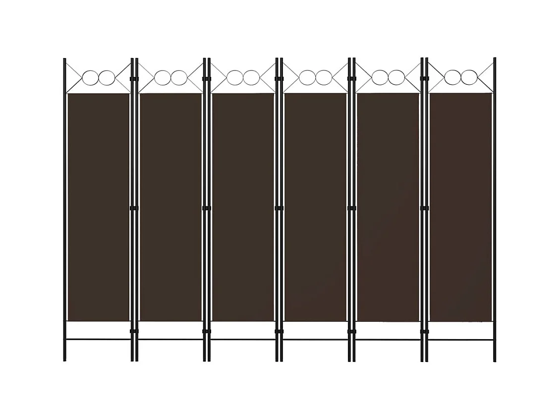Paravent 6 panneaux Marron 240x180 cm WVGQ7932
