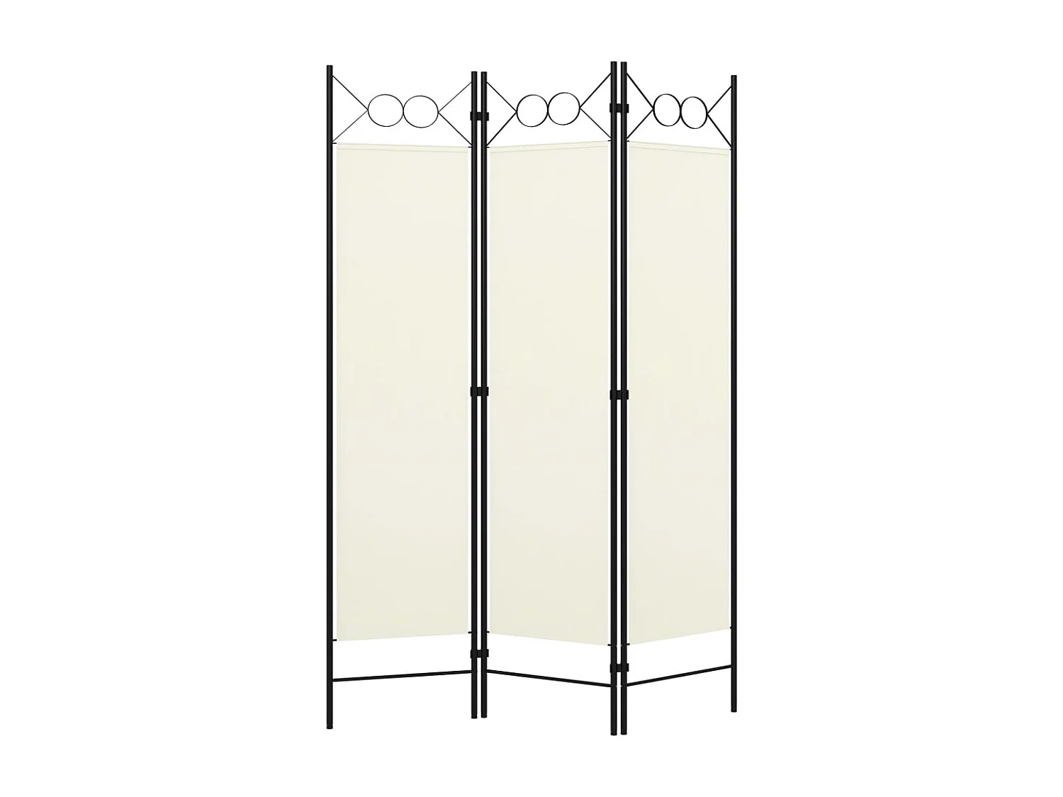 Paravent 3 panneaux Blanc crème 120x180 cm  WVGQ2491