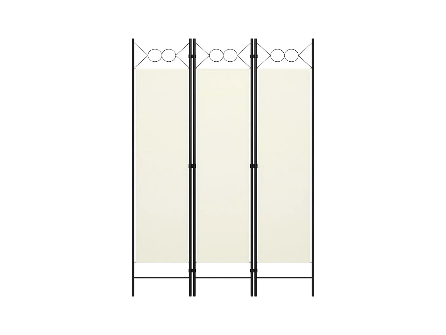 Kamerscherm met 3 panelen 120x180 cm wit NL661411