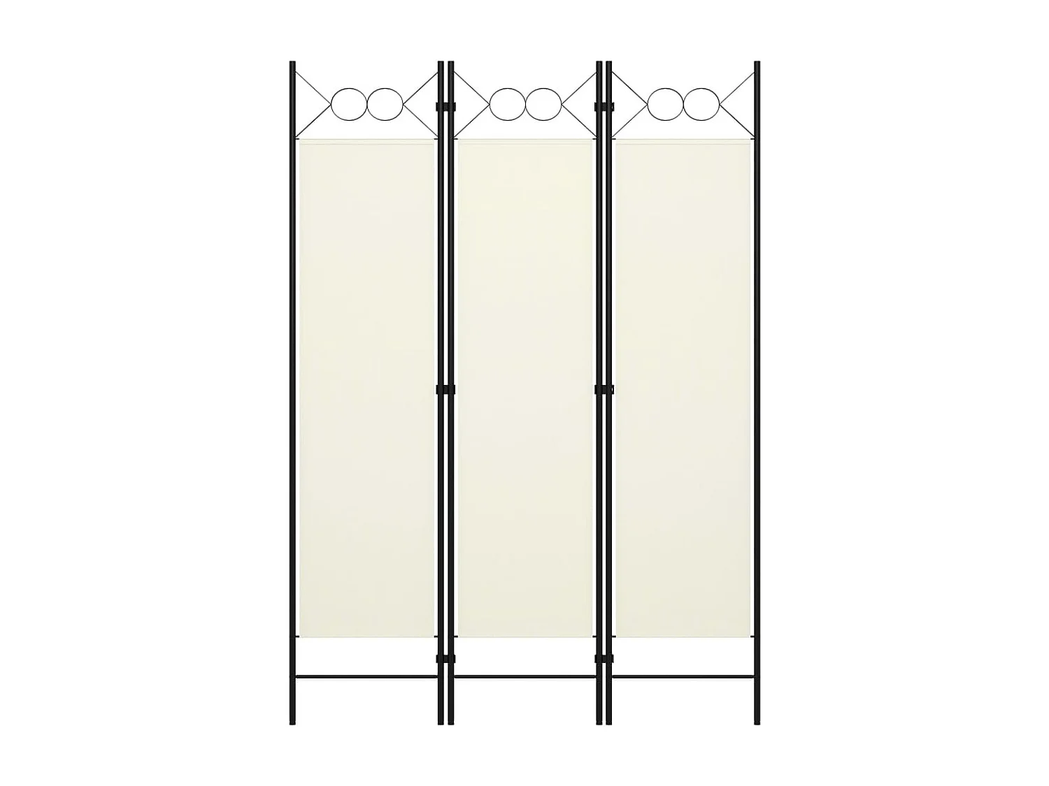 Paravent 3 panneaux Blanc crème 120x180 cm  WVGQ2491