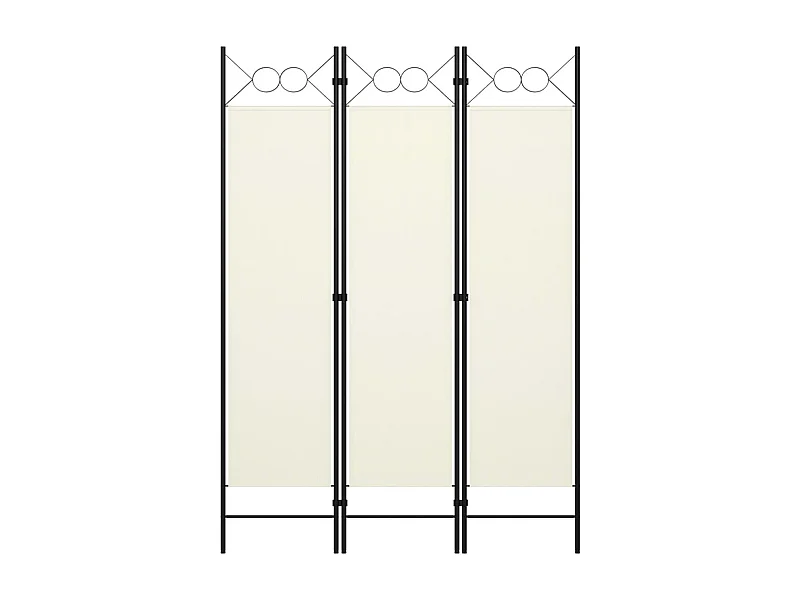 Biombo divisor de 3 paneles blanco 120x180 cm ES855392