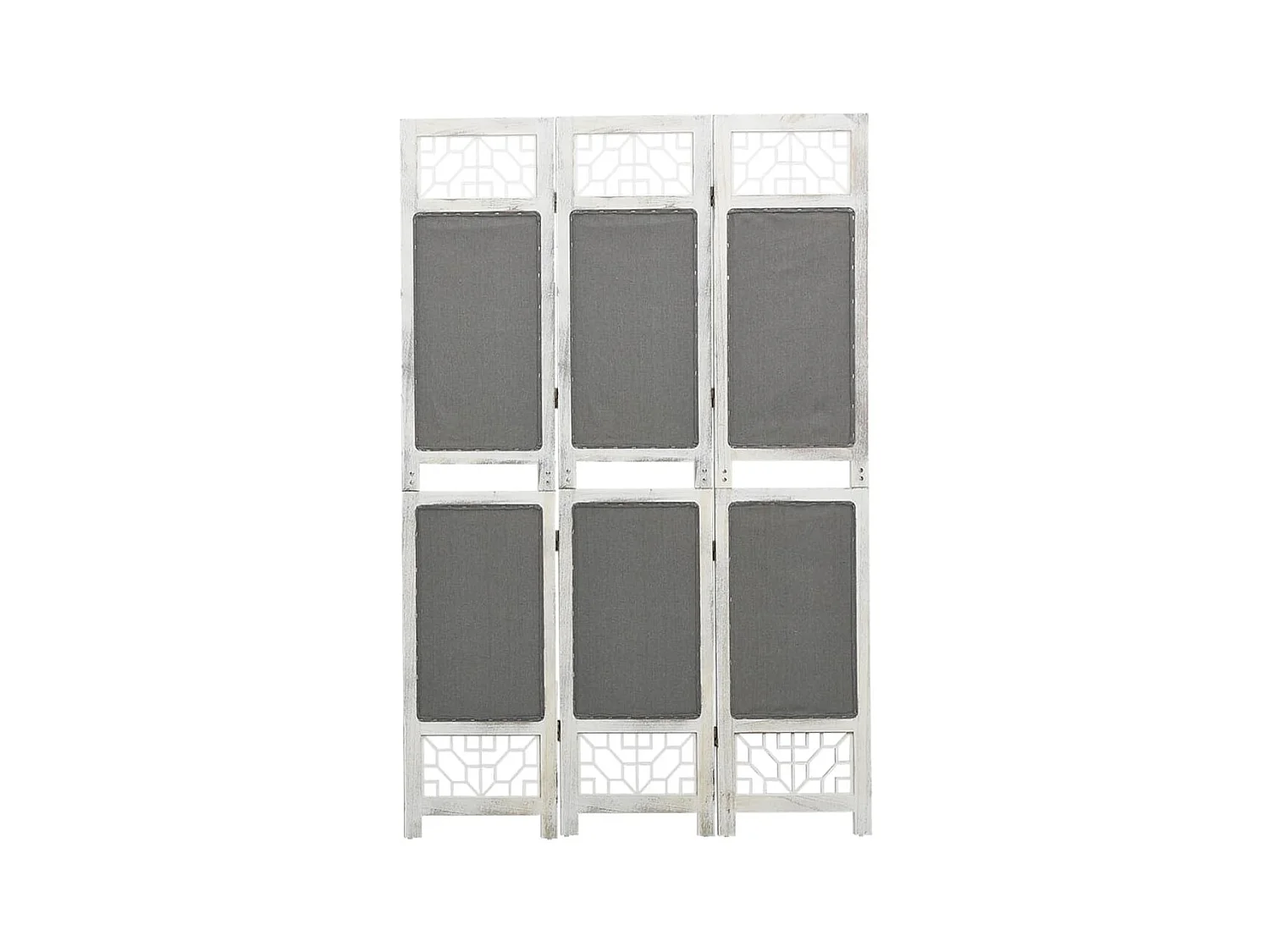 Paravent 3 panneaux Gris 105x165 cm Tissu WVGQ6672