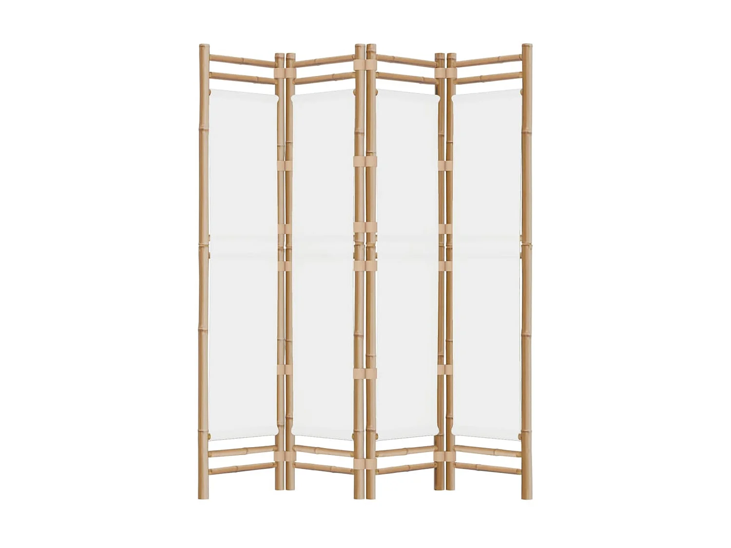 Paravent pliante 4 panneaux 160 cm Bambou et toile OPI4872