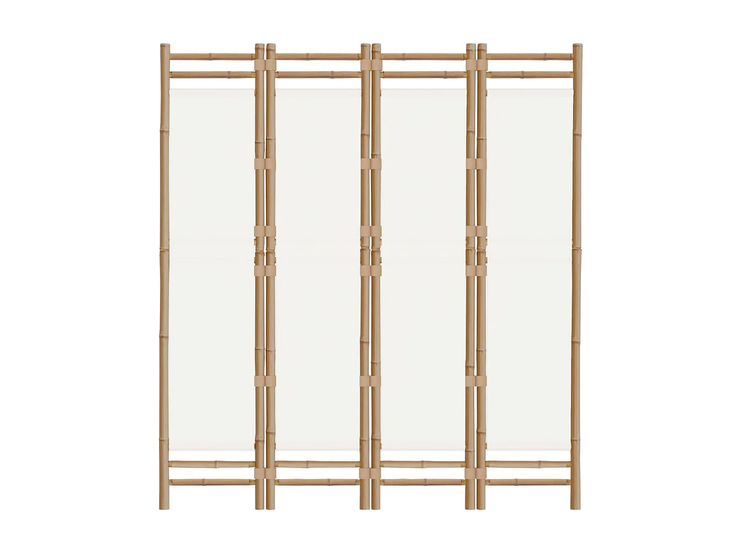 Paravent pliante 4 panneaux 160 cm Bambou et toile OPI4872