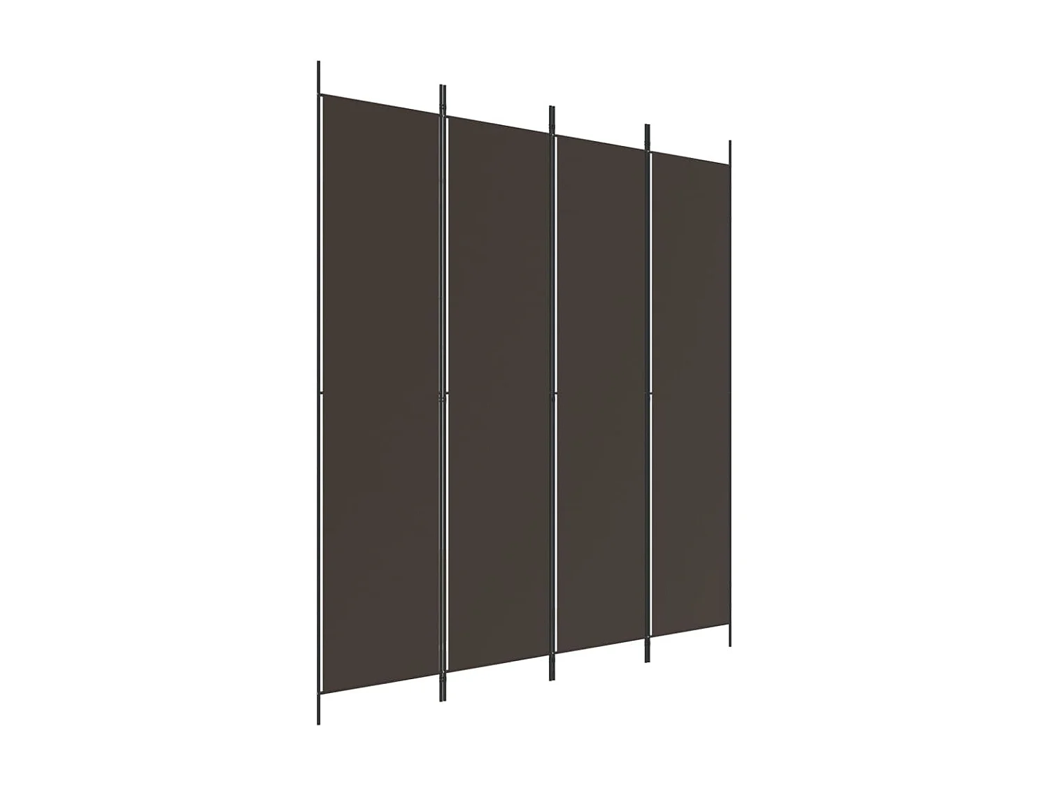 Biombo/Biombo - Divisória com 4 painéis 200x220 cm tecido castanho PT381122