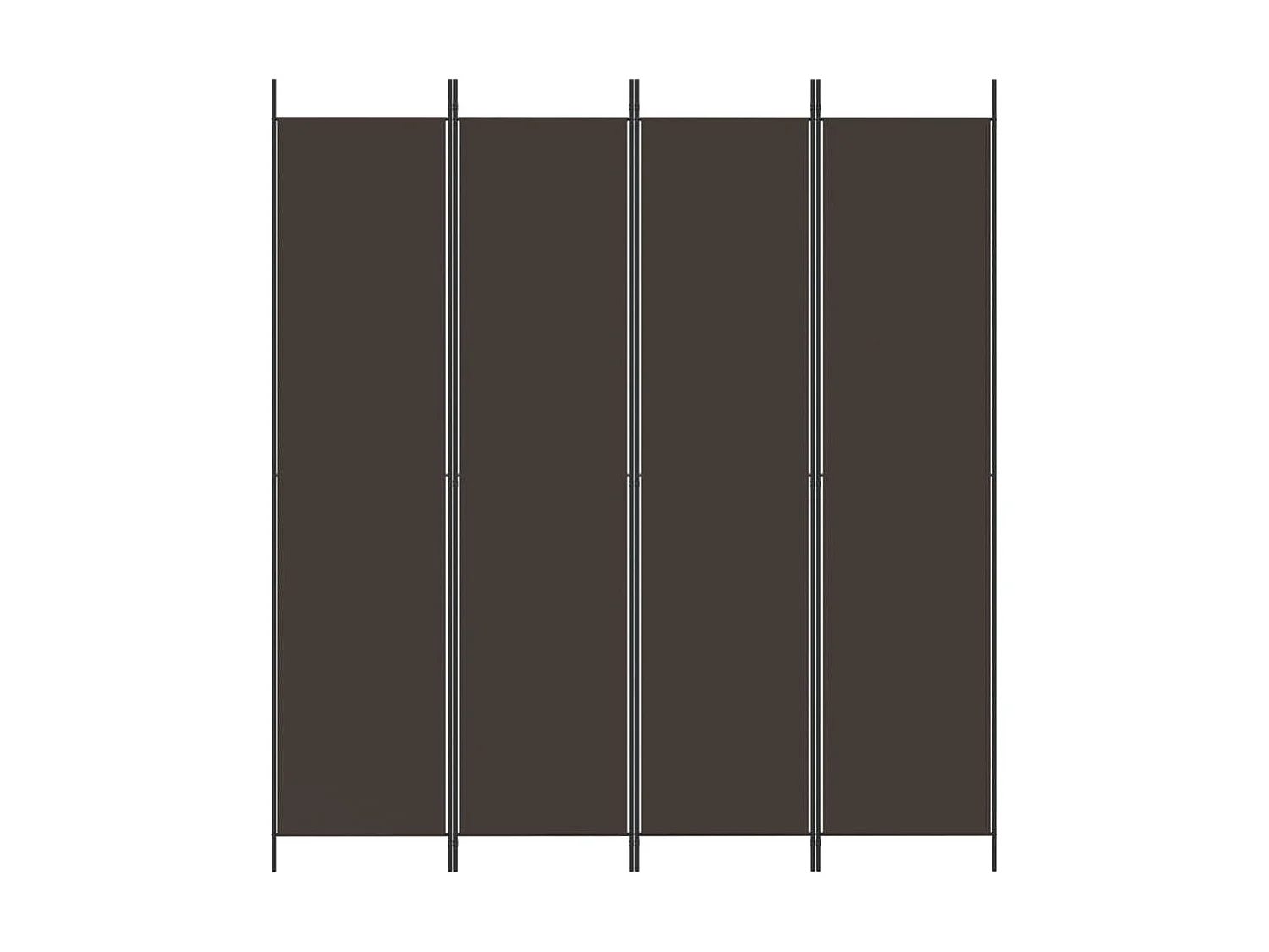 Biombo/Biombo - Divisória com 4 painéis 200x220 cm tecido castanho PT381122