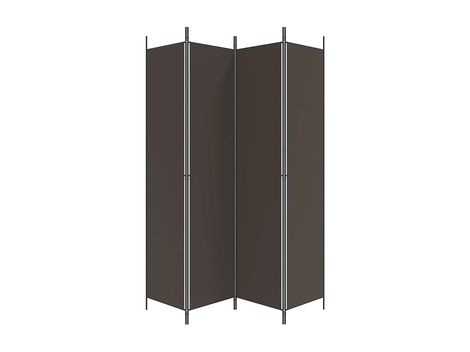 Paravent 4 panneaux Marron 200x220 cm Tissu OPI7967