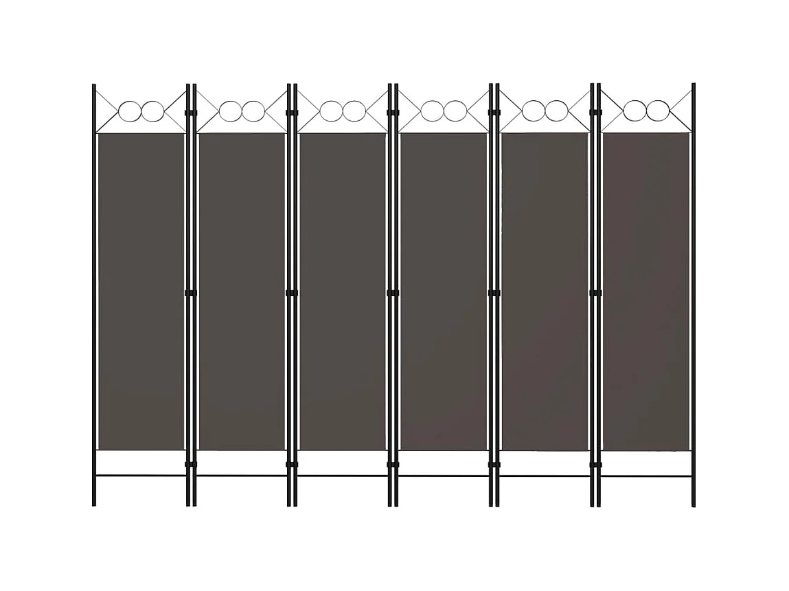 Paravent 6 panneaux Anthracite 240x180 cm WVGQ5154