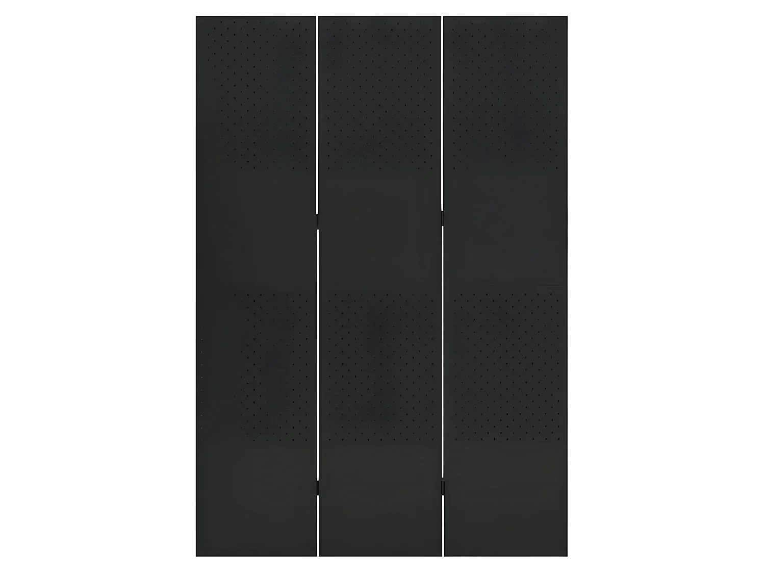 Kamerscherm met 3 panelen 120x180 cm staal zwart NL480783