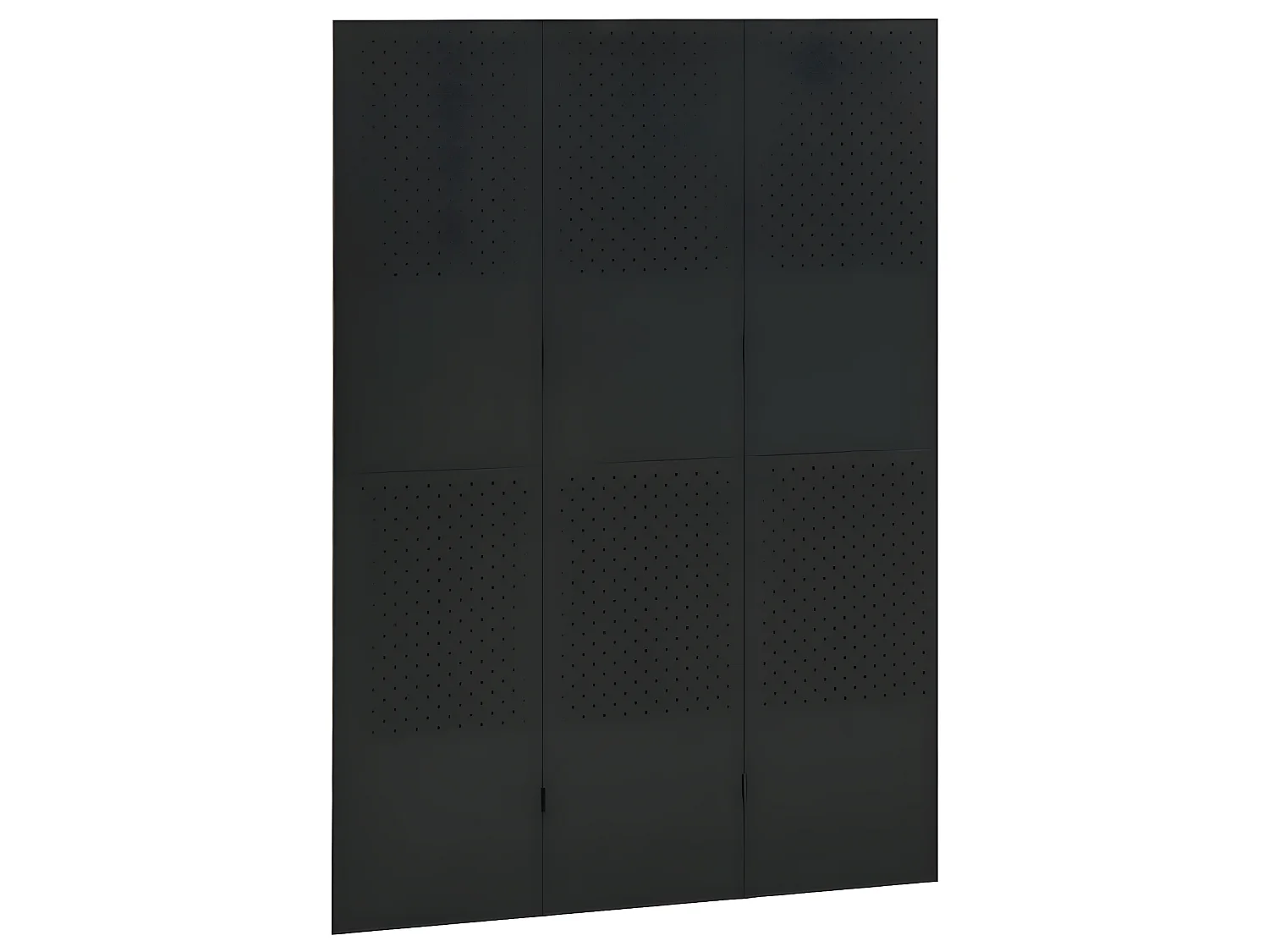 Kamerscherm met 3 panelen 120x180 cm staal zwart NL480783