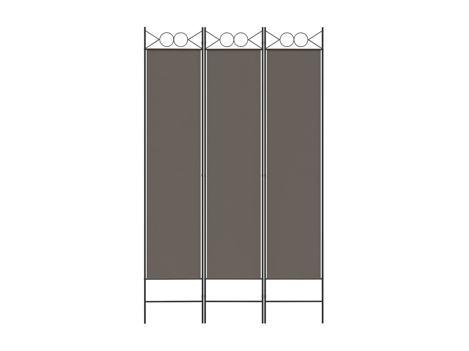 Paravent 3 panneaux Anthracite 120x200 cm Tissu OPI3623