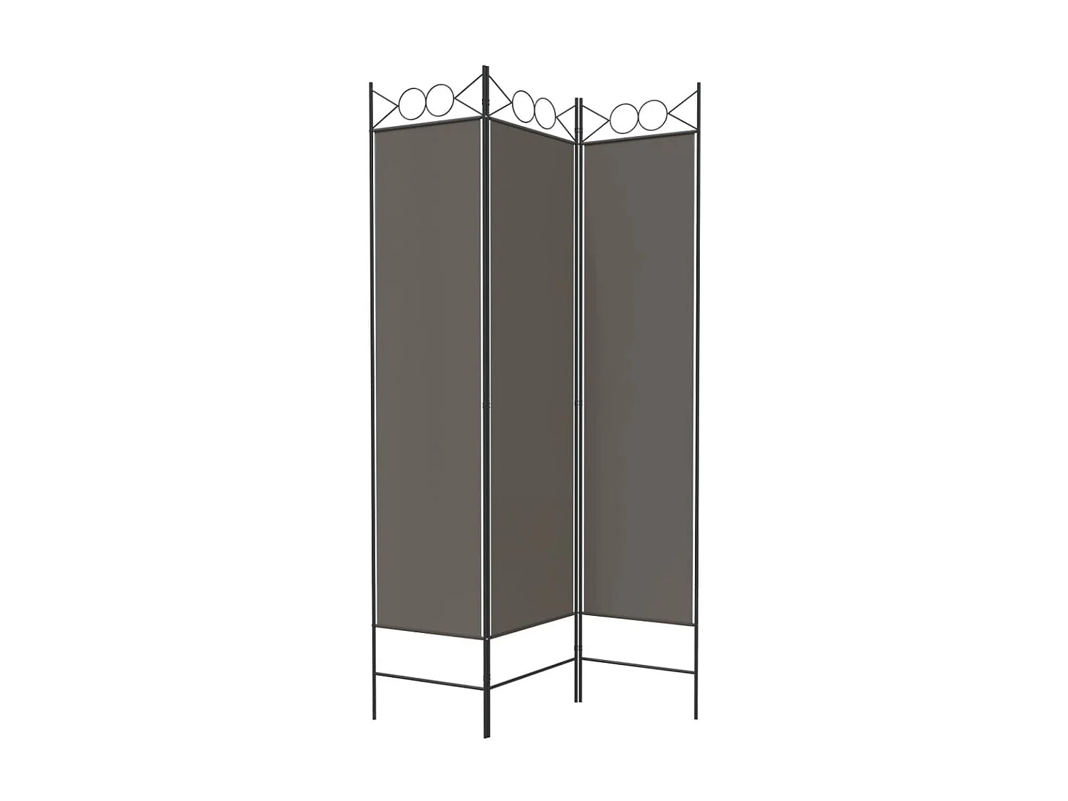 Paravent 3 panneaux Anthracite 120x200 cm Tissu OPI3623