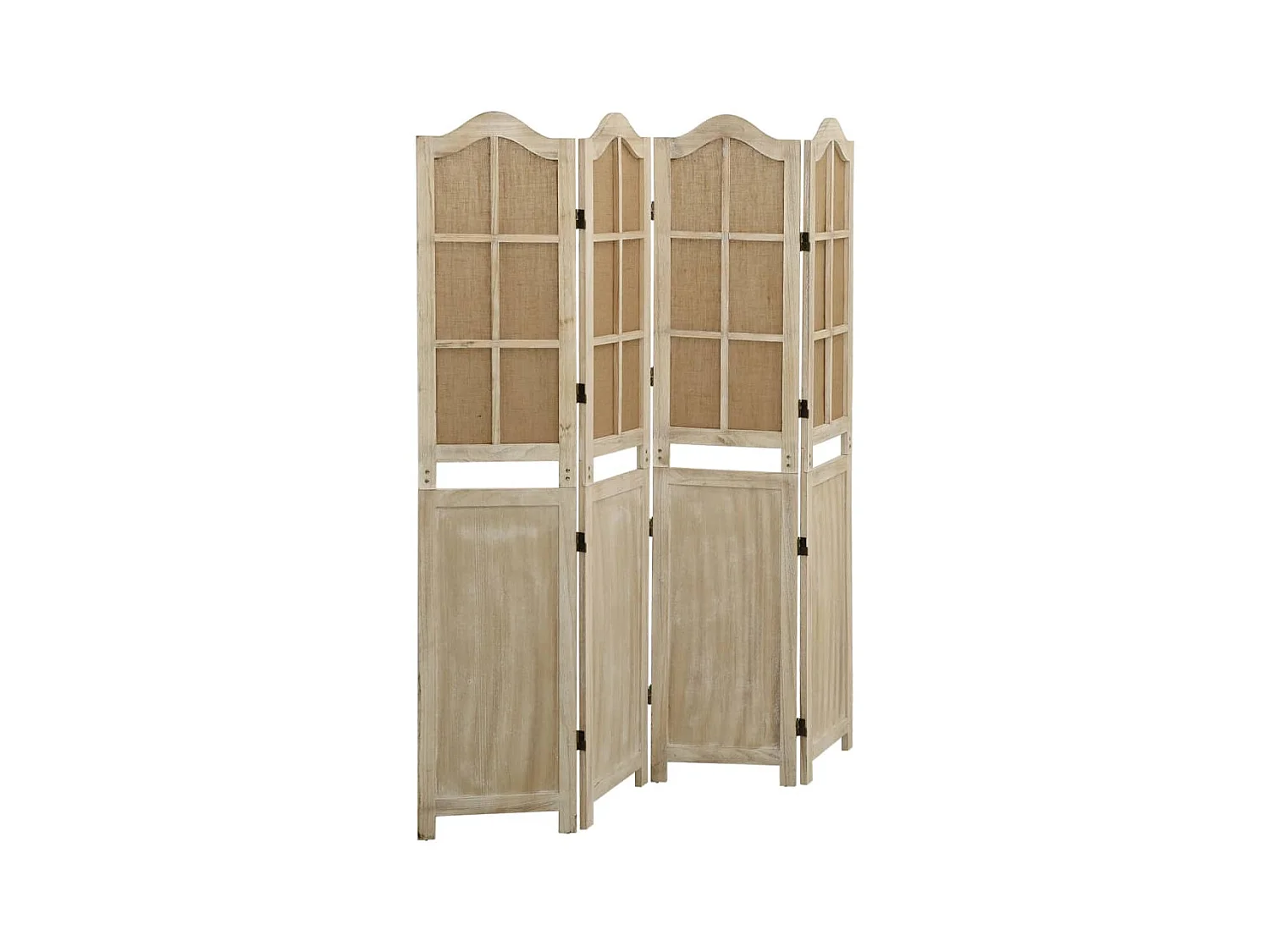 Paravent 4 panneaux Marron 140x165 cm Tissu WVGQ2554