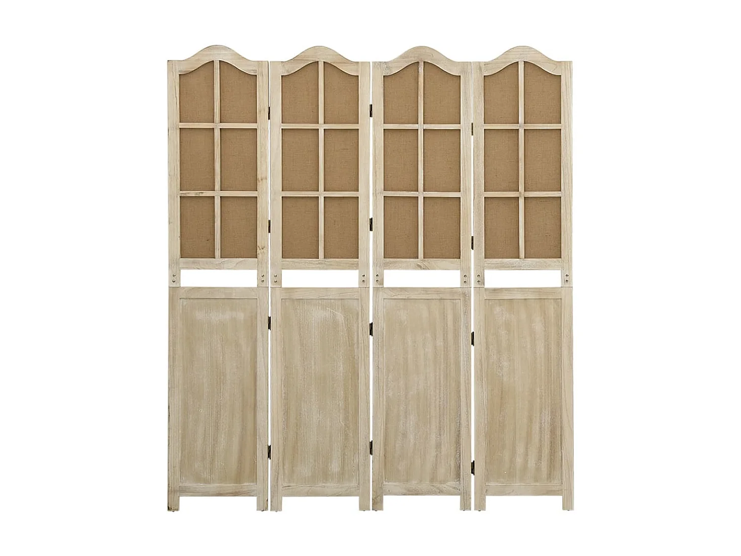 Paravent 4 panneaux Marron 140x165 cm Tissu WVGQ2554