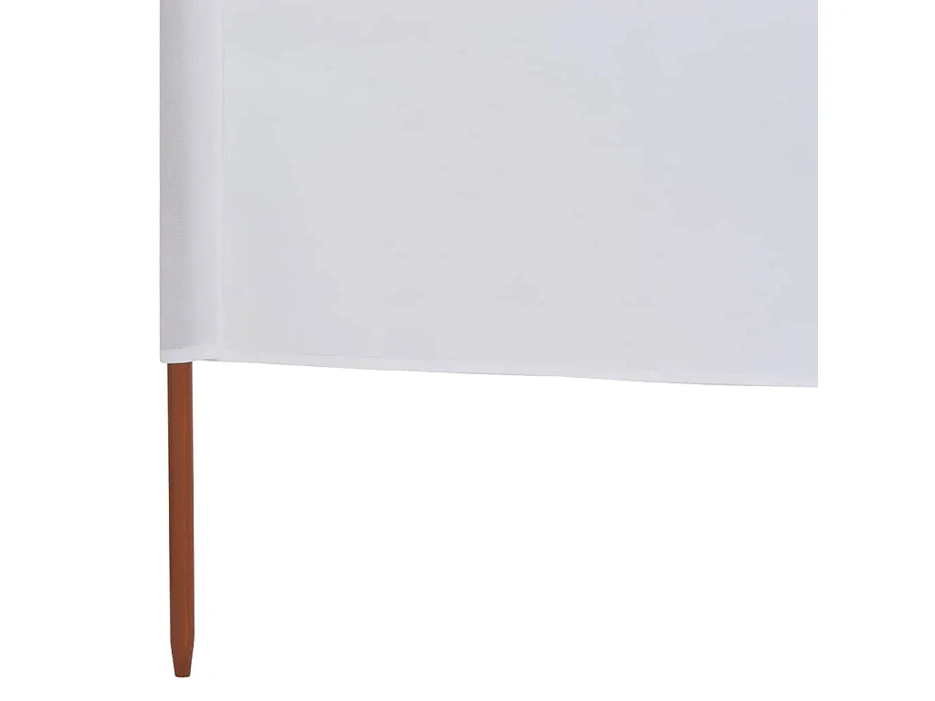 Paravent 5 panneaux Tissu 600 x 160 cm Blanc sable WVGQ3606