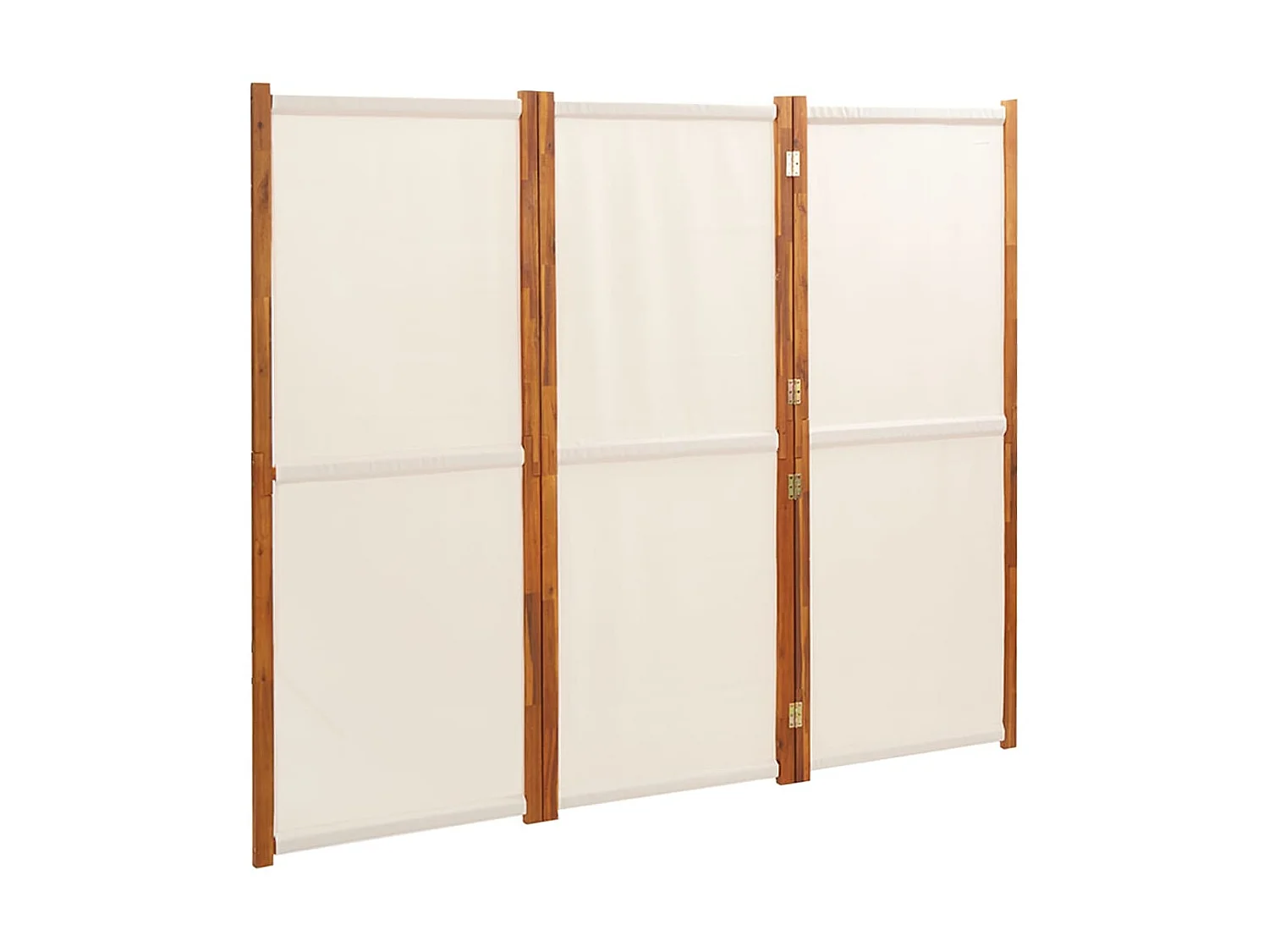 Kamerscherm met 3 panelen 210x180 cm crèmewit NL931938
