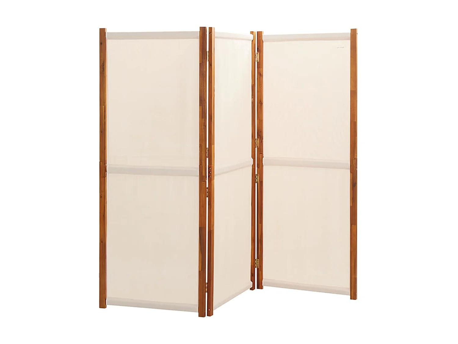 Kamerscherm met 3 panelen 210x180 cm crèmewit NL931938