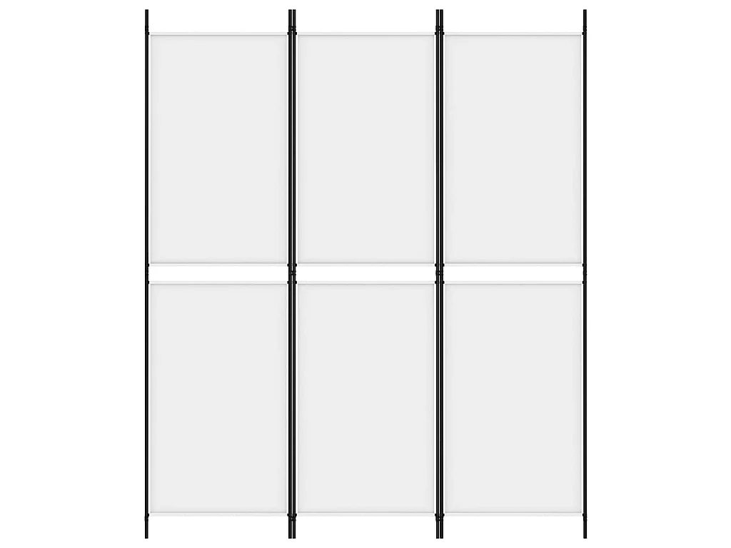 Paravent 3 panneaux Blanc 150x180 cm Tissu WVGQ2924