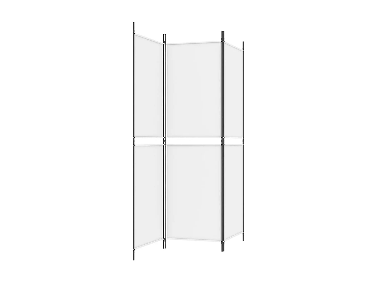 Paravent 3 panneaux Blanc 150x180 cm Tissu WVGQ2924