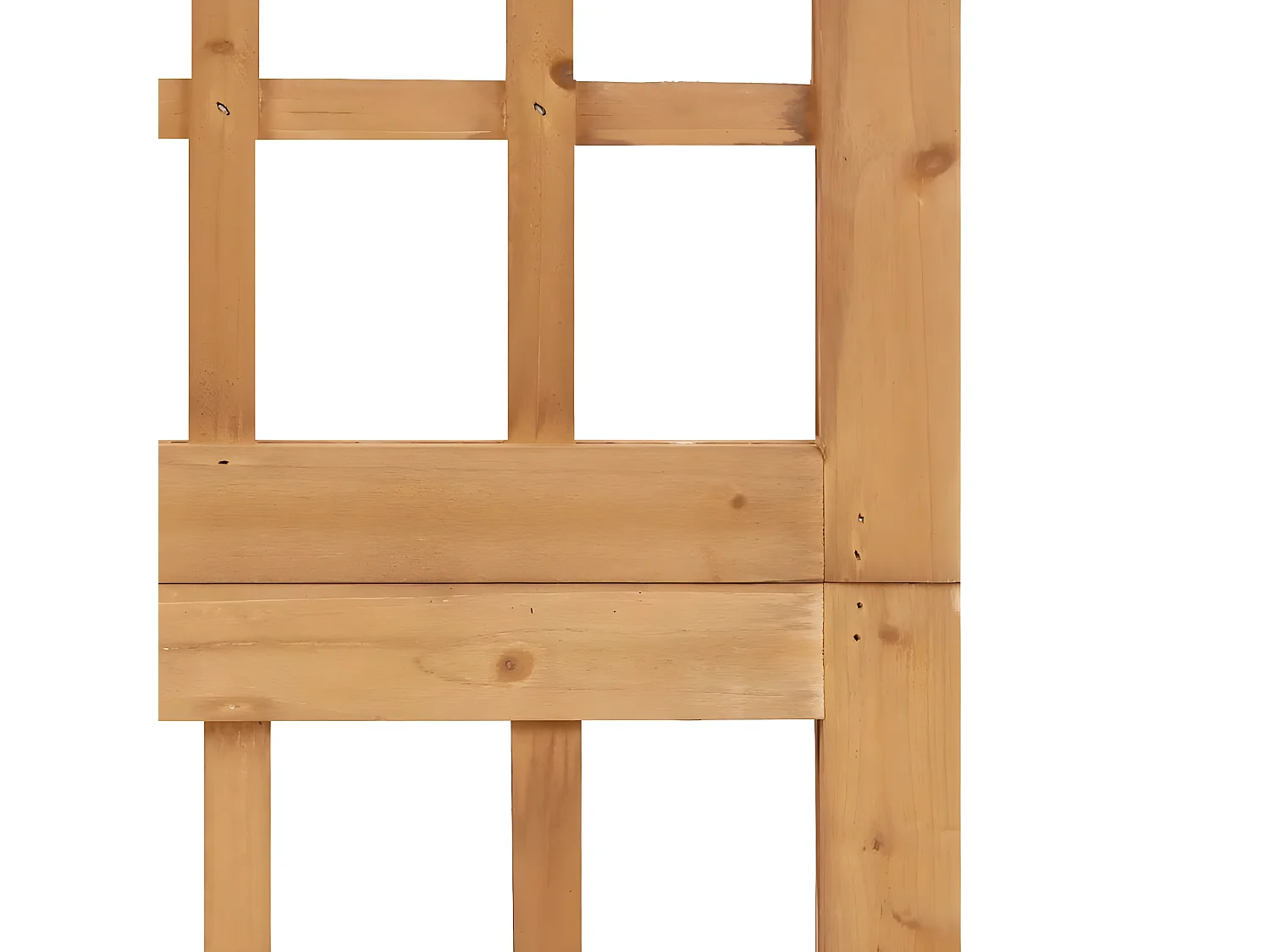 Biombo/Enrejado de 4 paneles madera maciza de abeto 161x180 cm ES913571