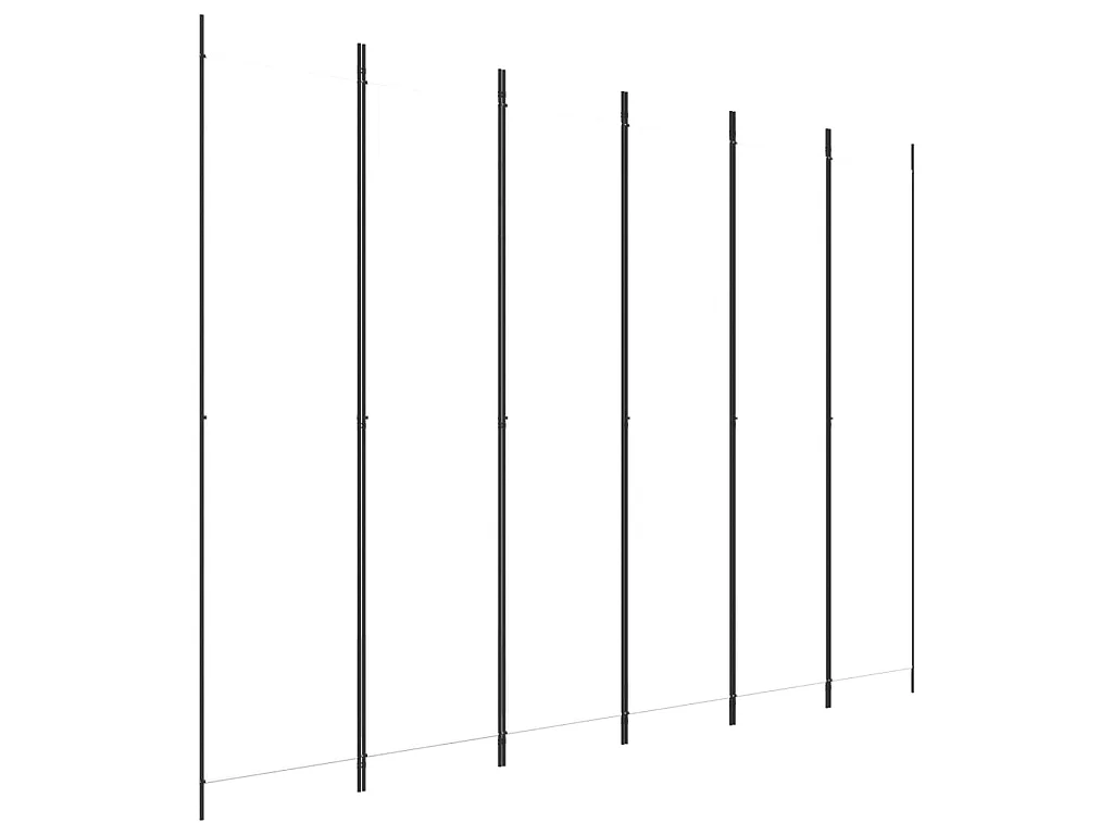 Paravent 6 panneaux Blanc 300x220 cm Tissu WVGQ4846