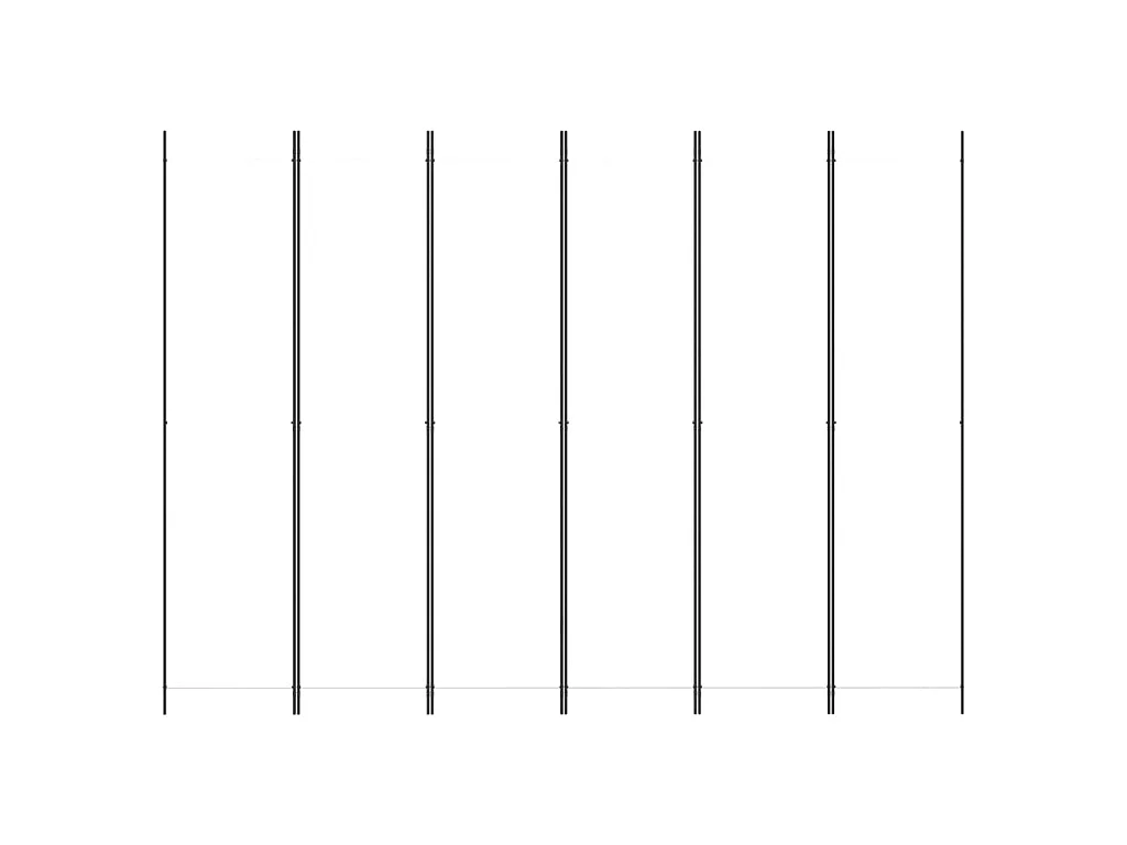 Paravent 6 panneaux Blanc 300x220 cm Tissu WVGQ4846