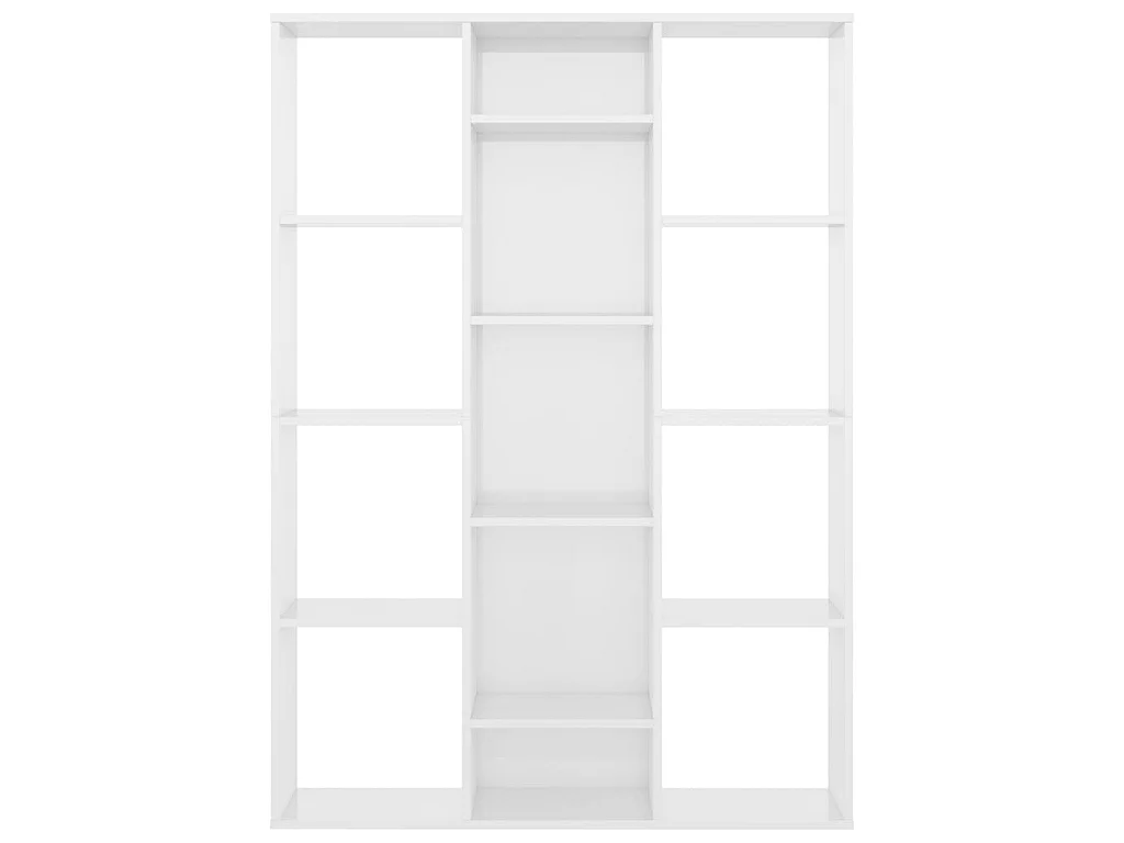 Bücherregal/Bücherschrank,Raumteiler Hochglanz-Weiß 100x24x140 cm -gkd360342