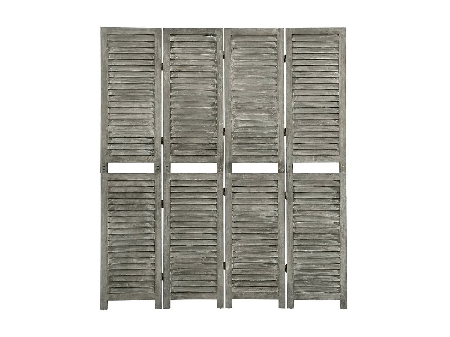 Paravent 4 panneaux Gris 143x166 cm Bois solide WVGQ6910