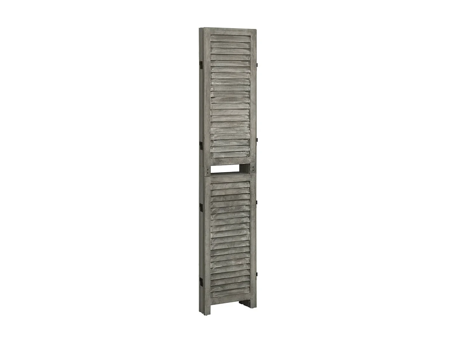 Paravent 4 panneaux Gris 143x166 cm Bois solide WVGQ6910
