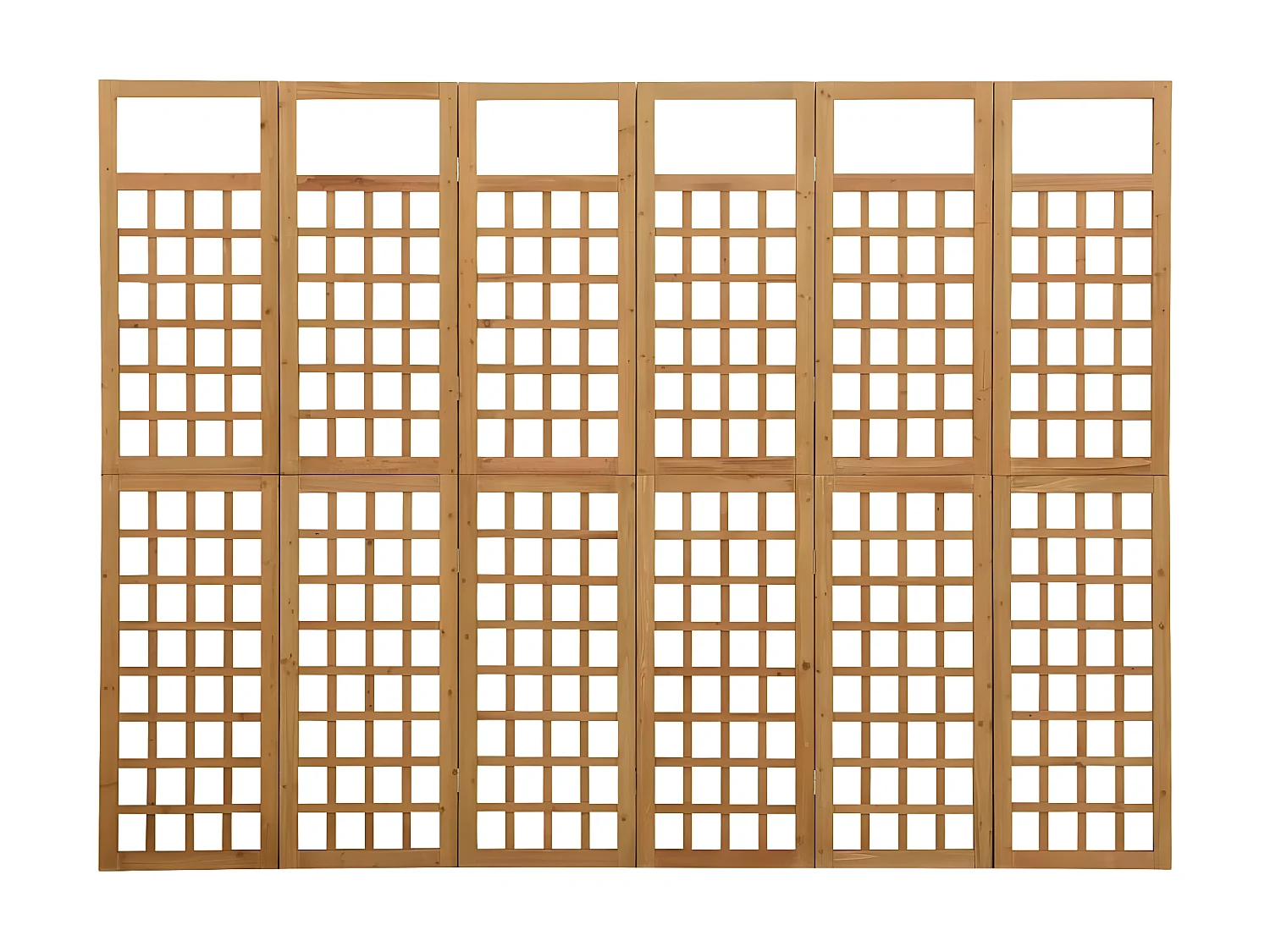 Biombo/Enrejado de 6 paneles madera de abeto 242,5x180 cm ES247396