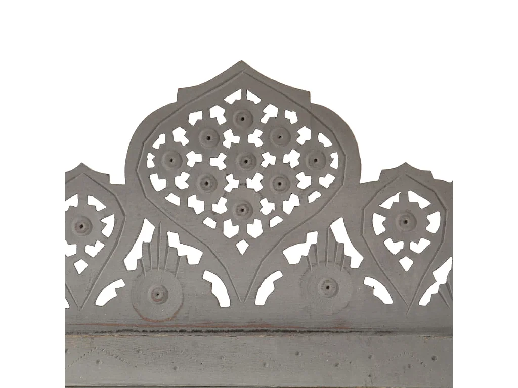 Paravent 5 panneaux Gris 200x165 cm Bois manguier WVGQ8724