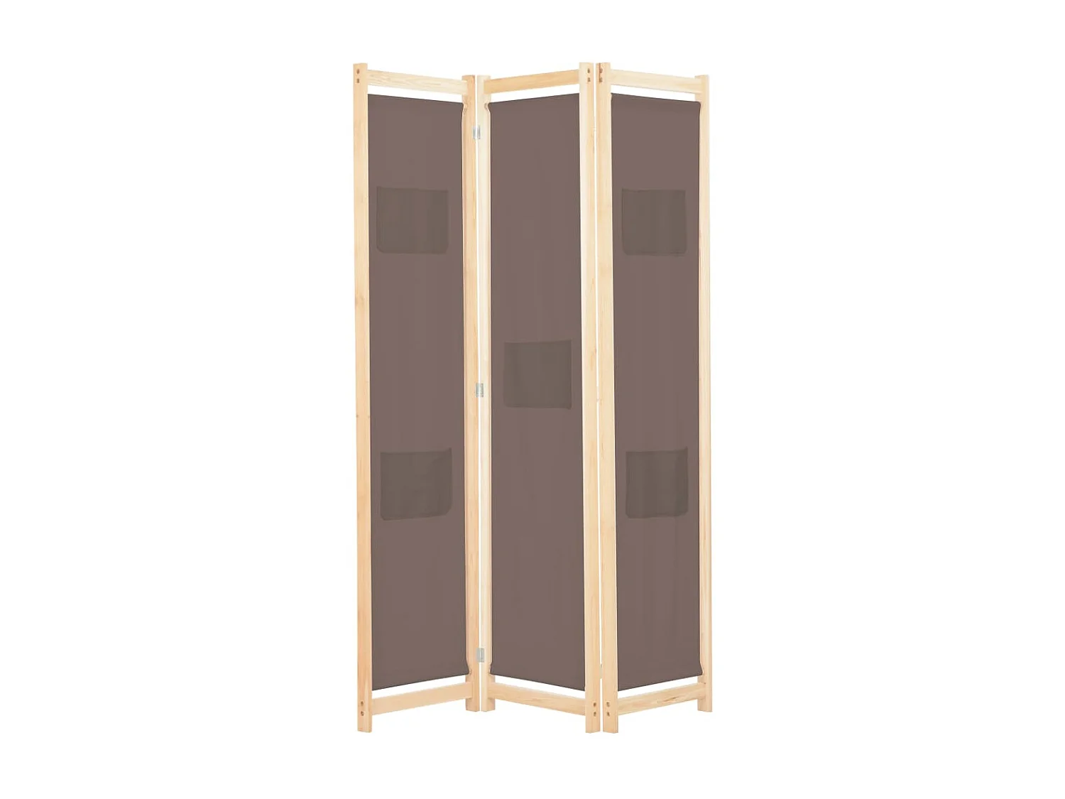 Paravent 3 panneaux Marron 120x170x4 cm Tissu WVGQ4749
