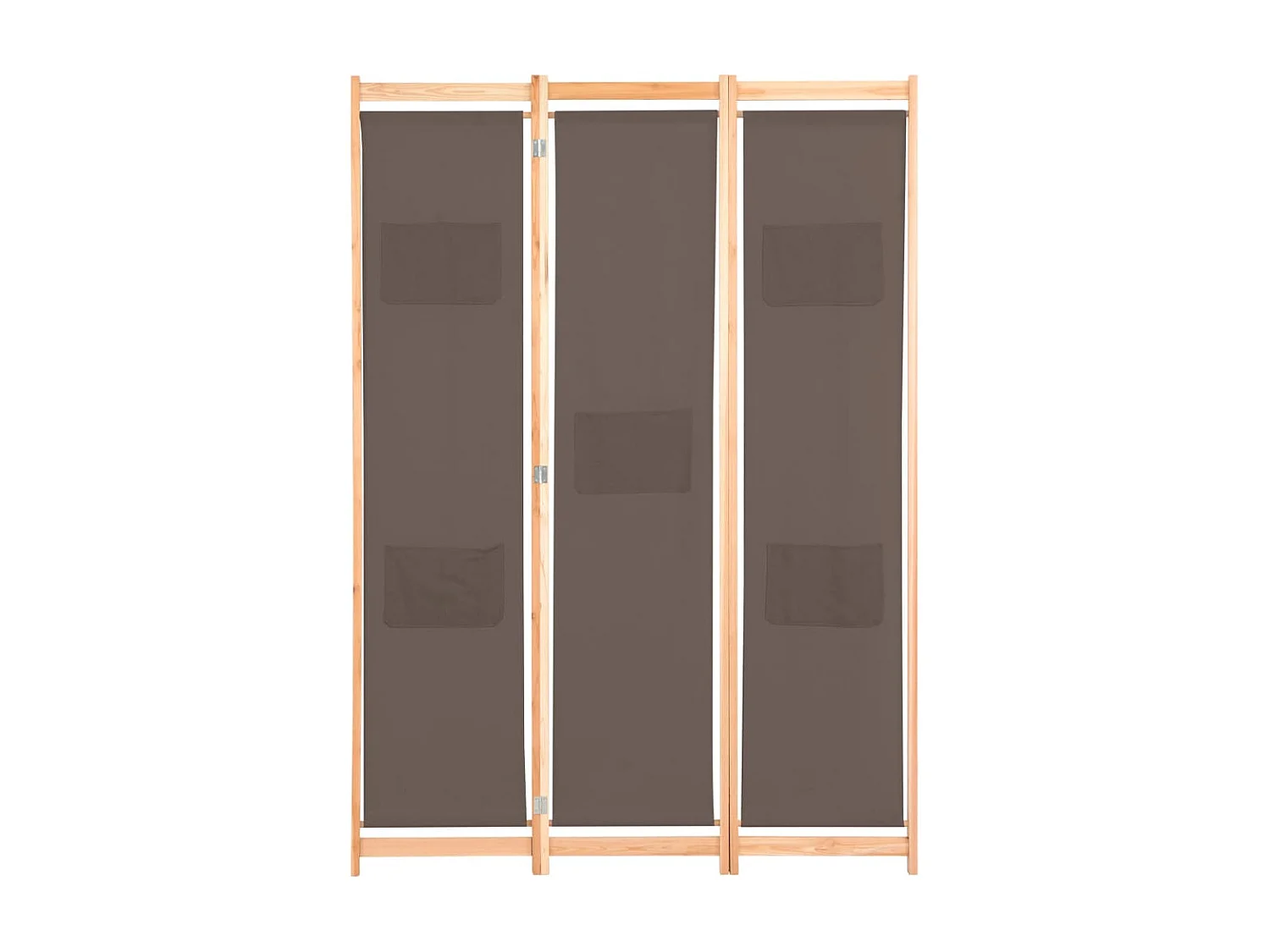 Paravent 3 panneaux Marron 120x170x4 cm Tissu WVGQ4749