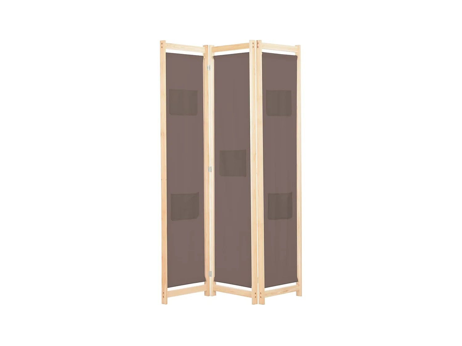 Paravent 3 panneaux Marron 120x170x4 cm Tissu WVGQ4749