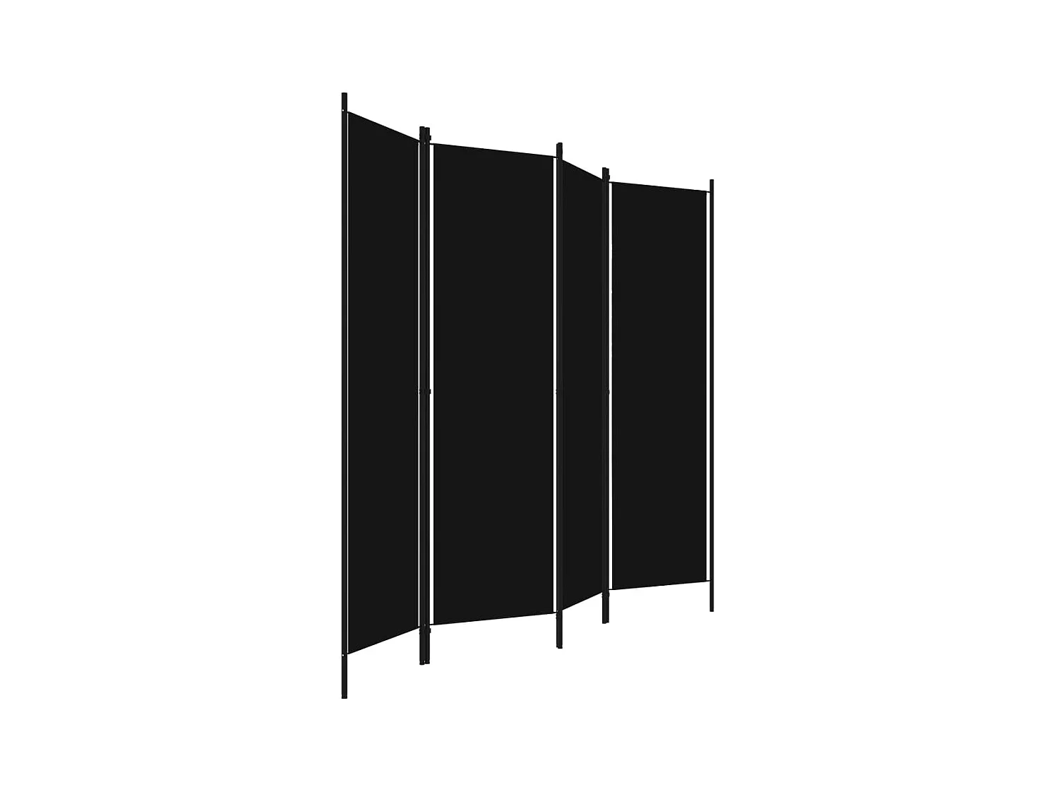Paravent 4 panneaux Noir 200x180 cm   WVGQ1972