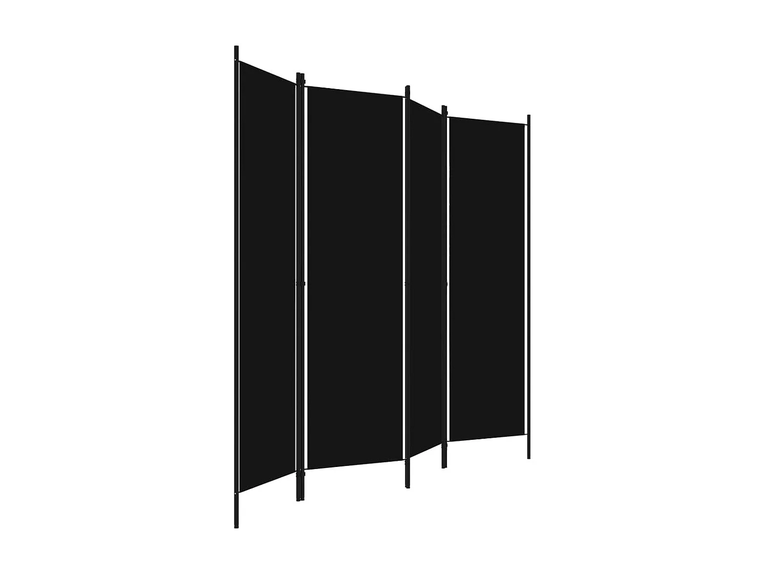 Paravent 4 panneaux Noir 200x180 cm   WVGQ1972