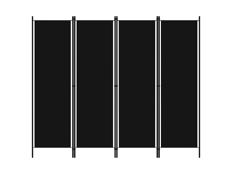 Kamerscherm met 4 panelen 200x180 cm zwart NL609780