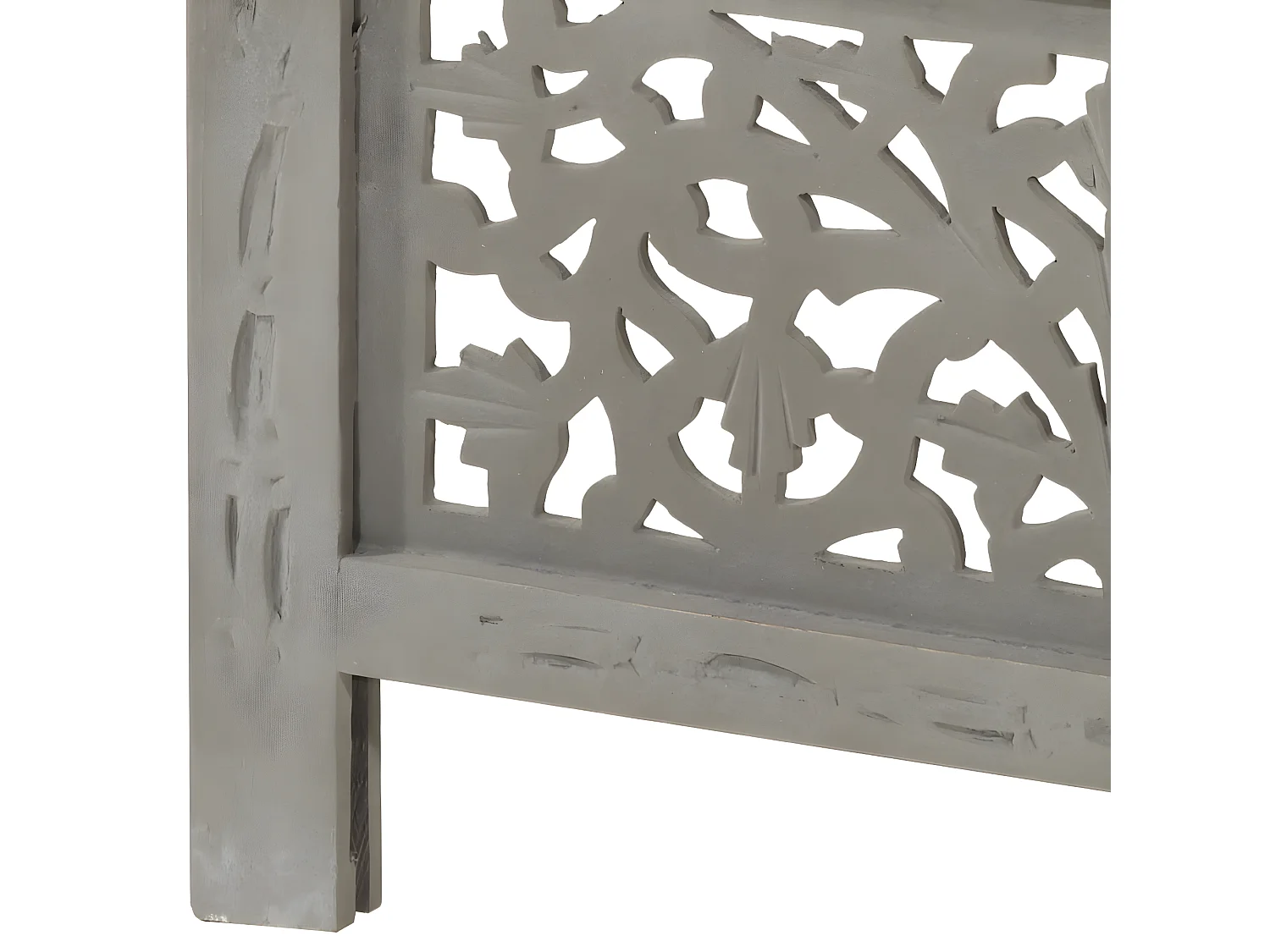 Paravent 4 panneaux Gris 160x165 cm Bois manguier WVGQ1228
