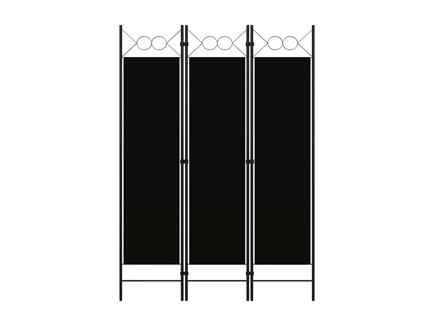 Paravent 3 panneaux Noir 120x180 cm  WVGQ6189