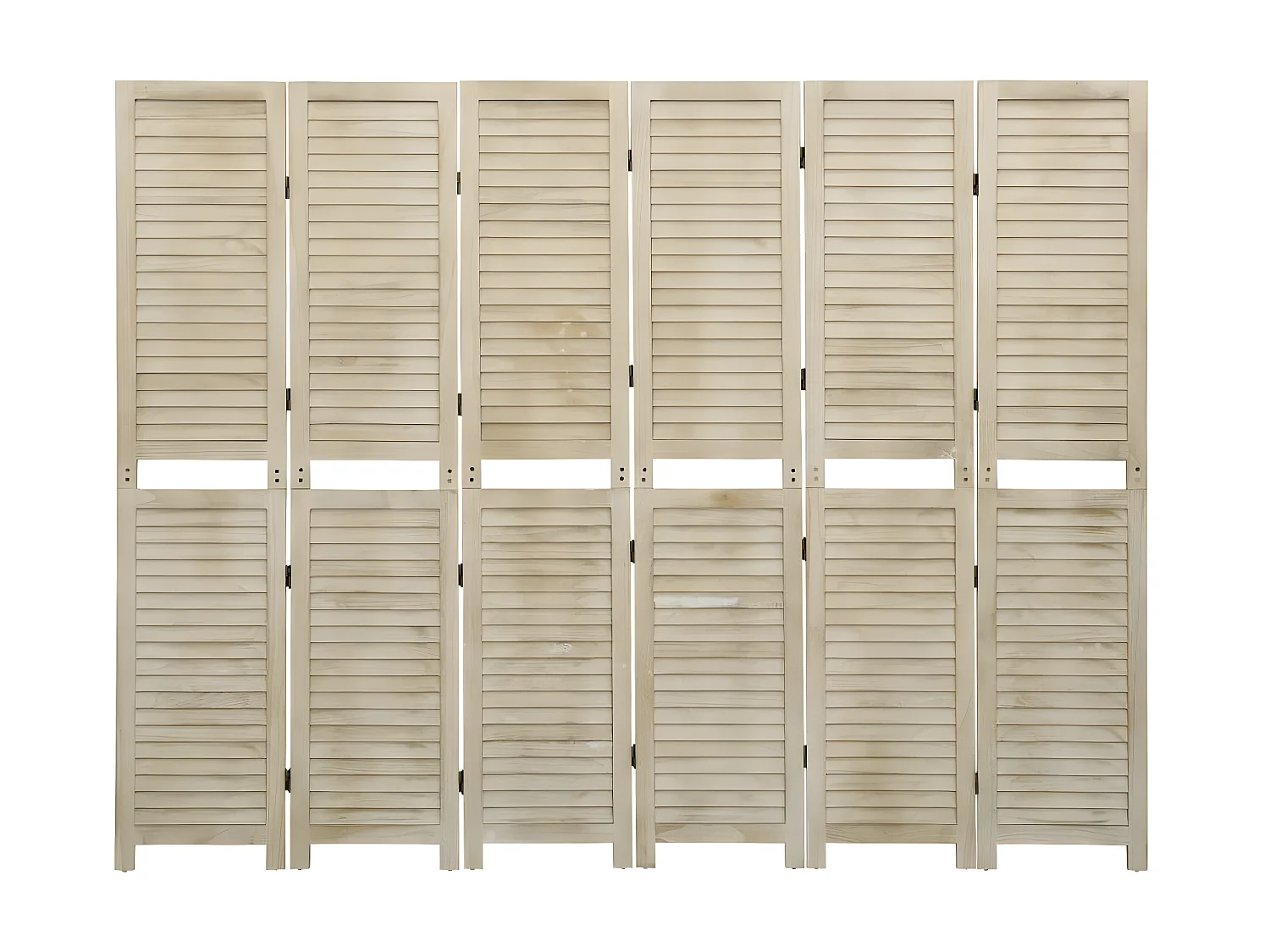 Kamerscherm met 6 panelen 210x165 cm massief paulowniahout NL402227