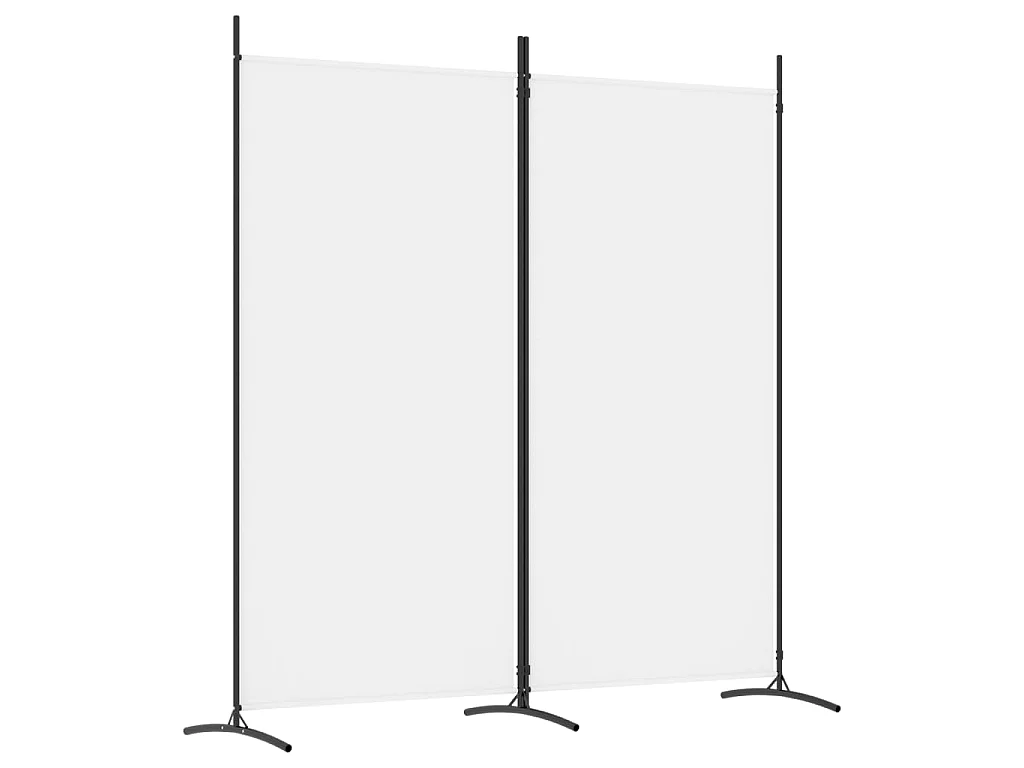 Paravent 2 panneaux Blanc 175x180 cm Tissu WVGQ3548