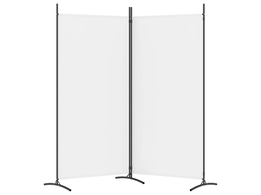 Paravent 2 panneaux Blanc 175x180 cm Tissu WVGQ3548