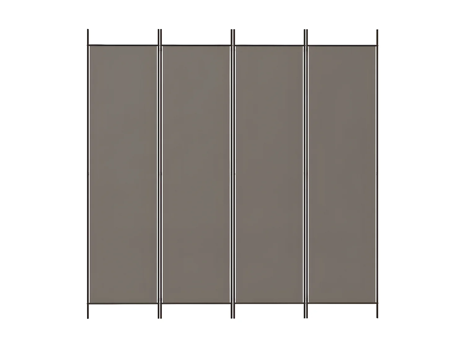 Paravent 4 panneaux Anthracite 698x180 cm Tissu WVGQ4035