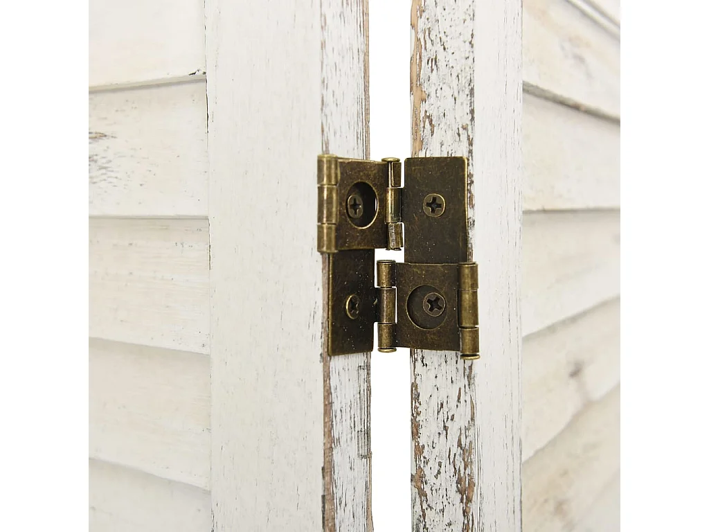Paravent 6 panneaux Blanc antique 215x166 cm Bois WVGQ5939