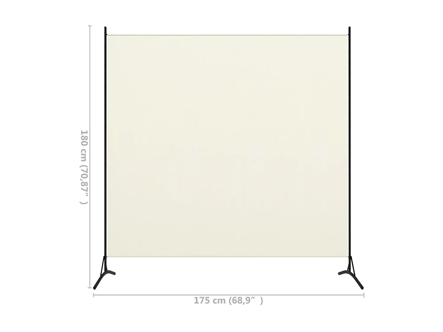 Paravent 1 panneau Blanc crème 175x180 cm  WVGQ5848