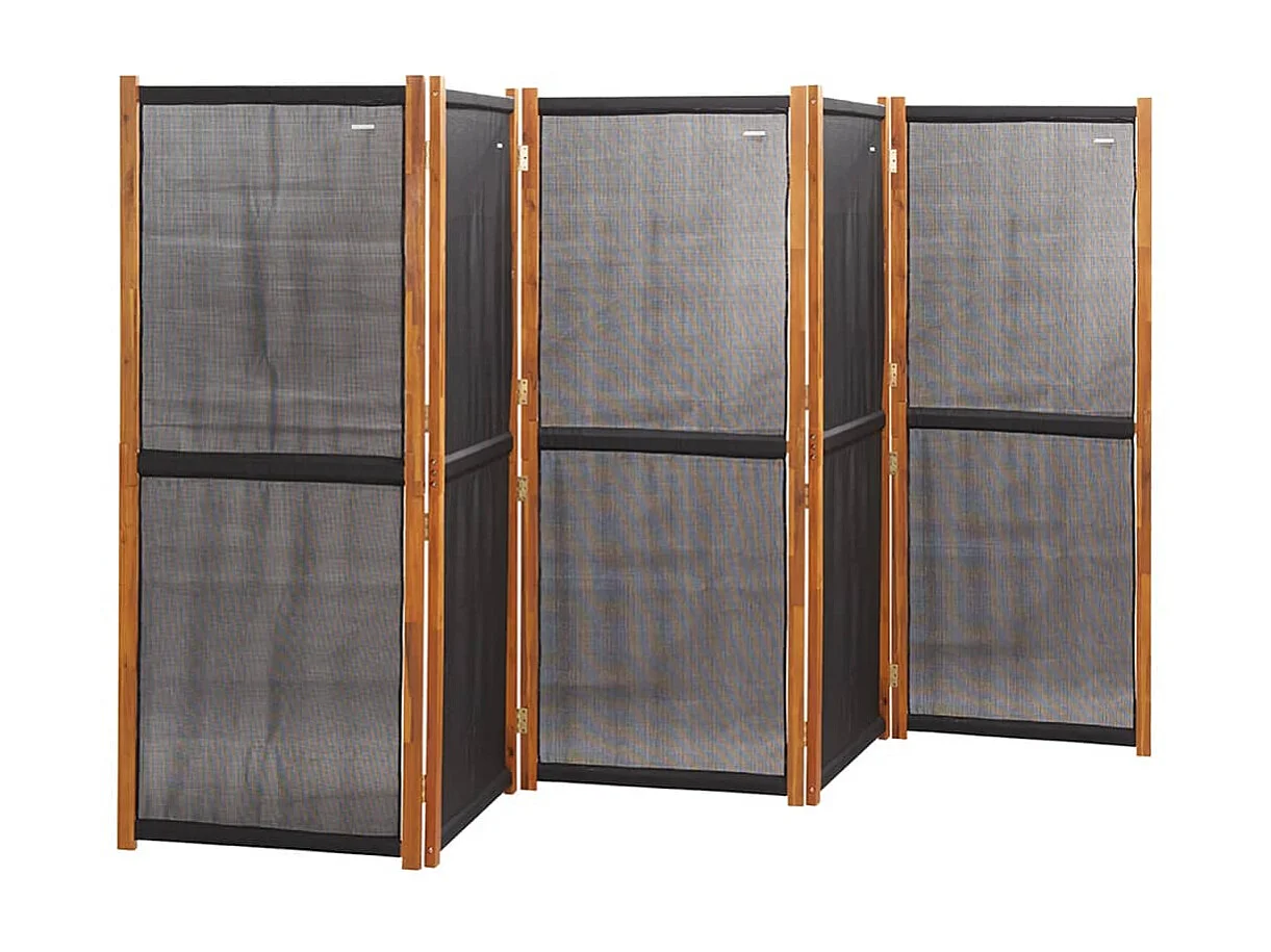 Paravent 5 panneaux Noir 350x180 cm WVGQ1360